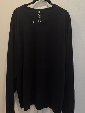 ASRV Black Long-Sleeve Crewneck Tee